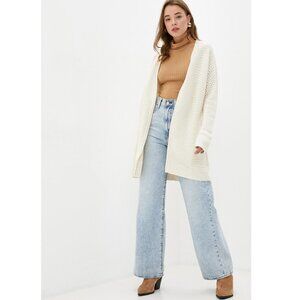 VERO MODA PURL LS OPEN CARDIGAN CURVE